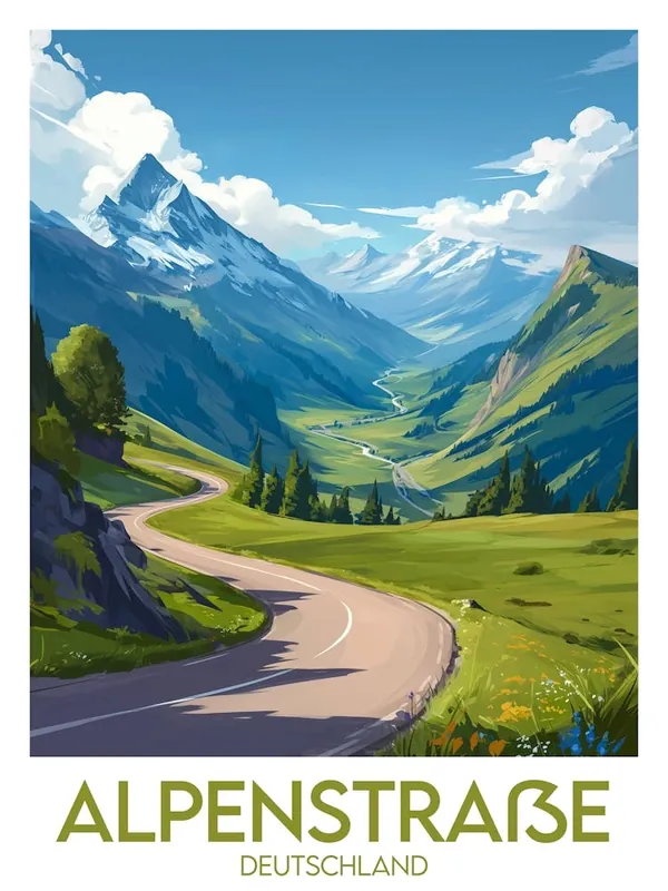 Top Rated Affiche de voyage Alpenstraße