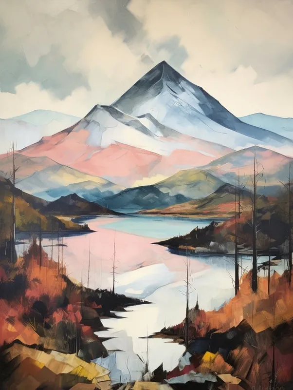Ben Vorlich Loch Earn Scotland 3 Mountain Painting Exclusive Offer