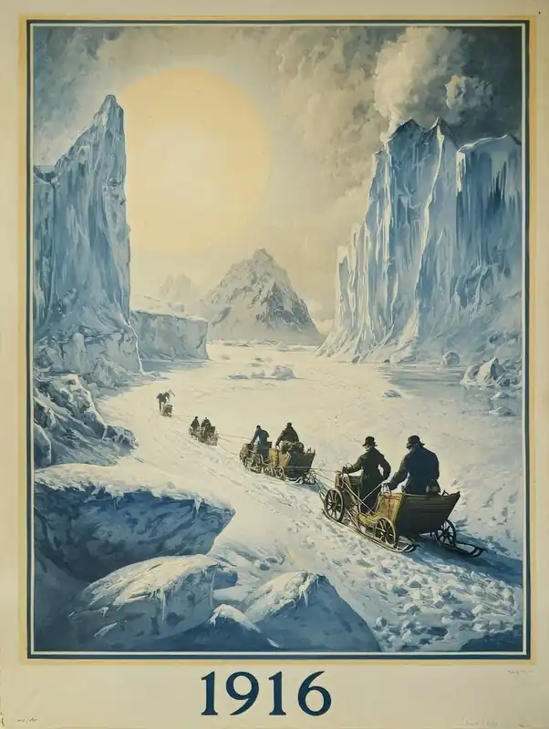 Flash Sale Aihrgdesign A Vintage Adventure Poster Of A 1916 Polar Expedi D1bdfea9 0e10 469f A212 30de10991bef 1