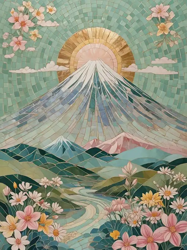 Pastel Mosaic Volcano no2 Today Only