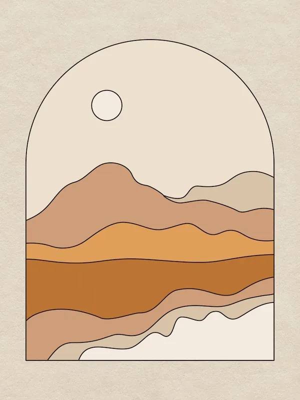 Bulk Order Pastel Desert Mountains