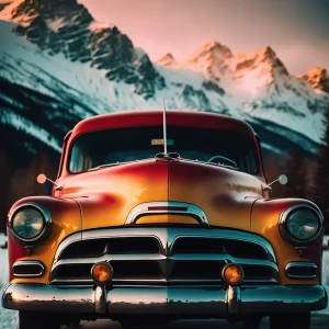 Warranty Included Classic Car At Sunset 2