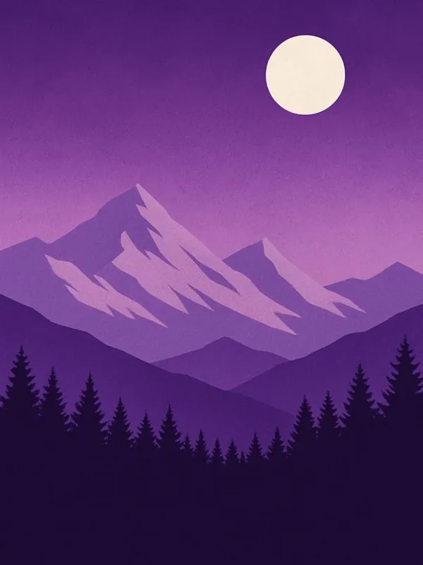 Purple Mountain Landscape 1 Crafted