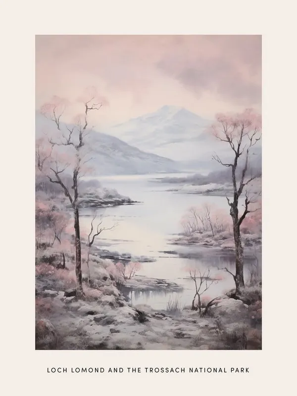 Dreamy Winter National Park PosterLoch Lomond And The Trossach National Park Scotland 3 New Release