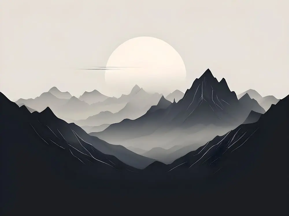 Mountain Landscape Genuine