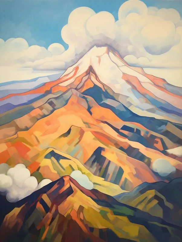 Save Now Pico De Orizaba Mexico 3 Mountain Painting