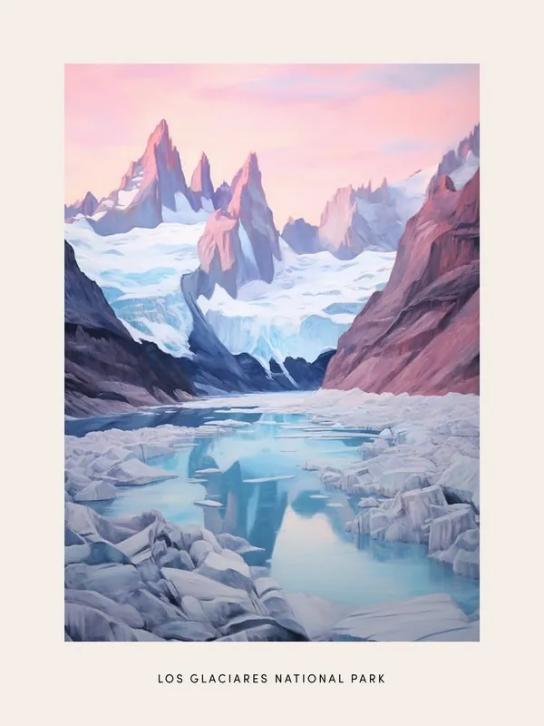 Dreamy Winter National Park PosterLos Glaciares National Park Argentina 2 Luxury