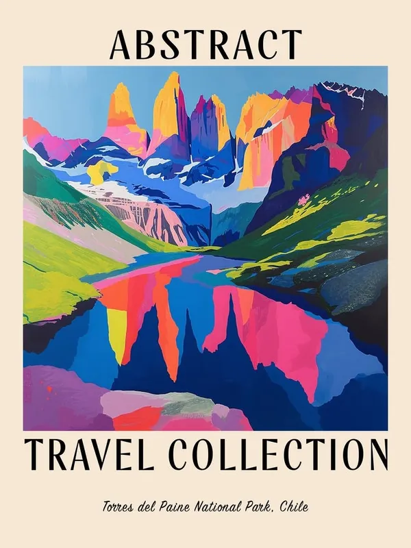 Top Rated Abstract Travel Collection Poster Torres Del Paine National Park Chile 1
