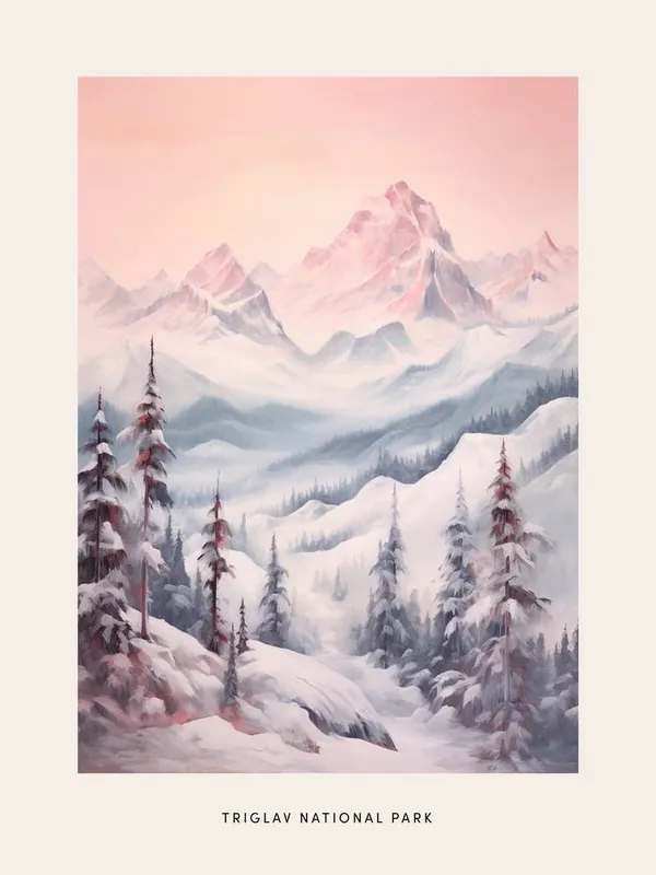 Dreamy Winter National Park PosterTriglav National Park Slovenia 1 Warranty Included