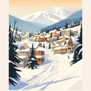 Vintage Winter Travel Poster Whistler Canada 4 Direct From Factory