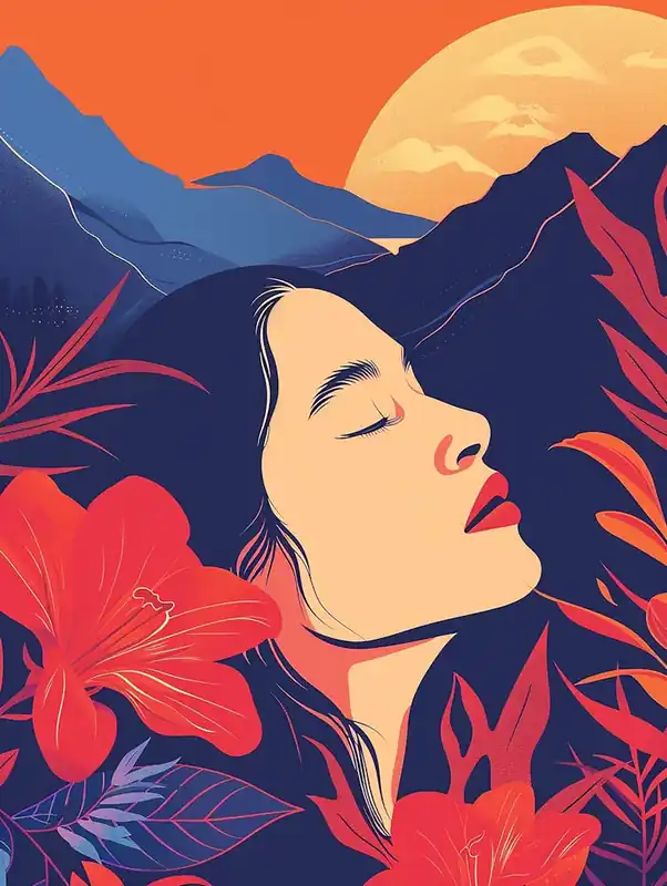 Asian Girl With Flowers 2 Bulk Order