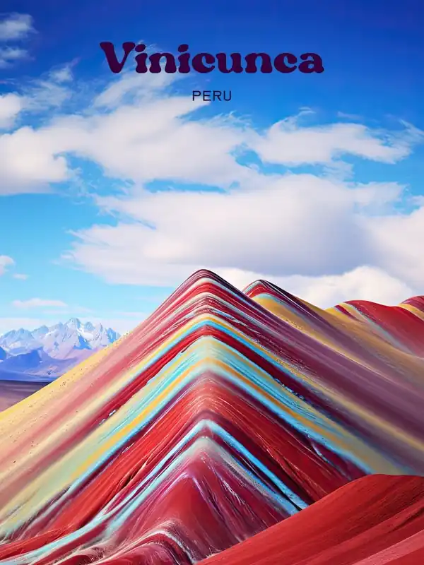 Vinicunca Peru Travel Art Illustration Grab Now