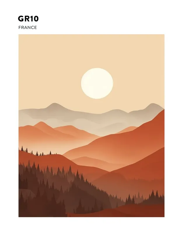 Holiday Sale Gr10 France Hiking Trail Landscape Poster