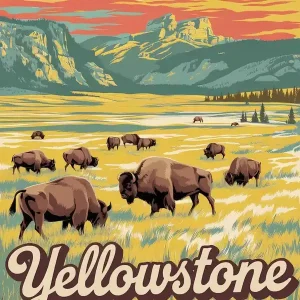 Yellowstone National Park Vintage V 10 Weekend Sale