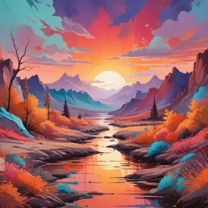 Sunset In The Mountains 2 Wholesale