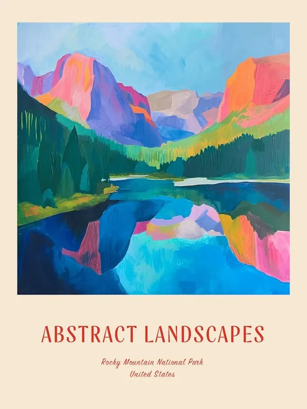 Price Cut Colourful Abstract Rocky Mountain National Park Usa 2 Poster