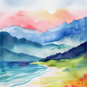 Watercolor Landscape Painting 2 Budget