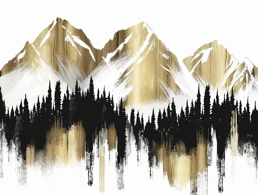 Gold Mountains Canvas Print 2 Budget