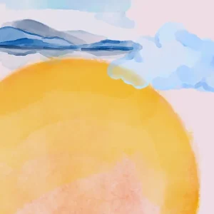 Watercolor Of A Sun Weekend Sale