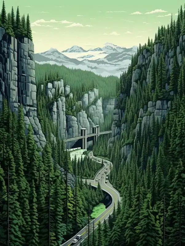 Snoqualmie Pass Retro Pop Art 22 Factory Price