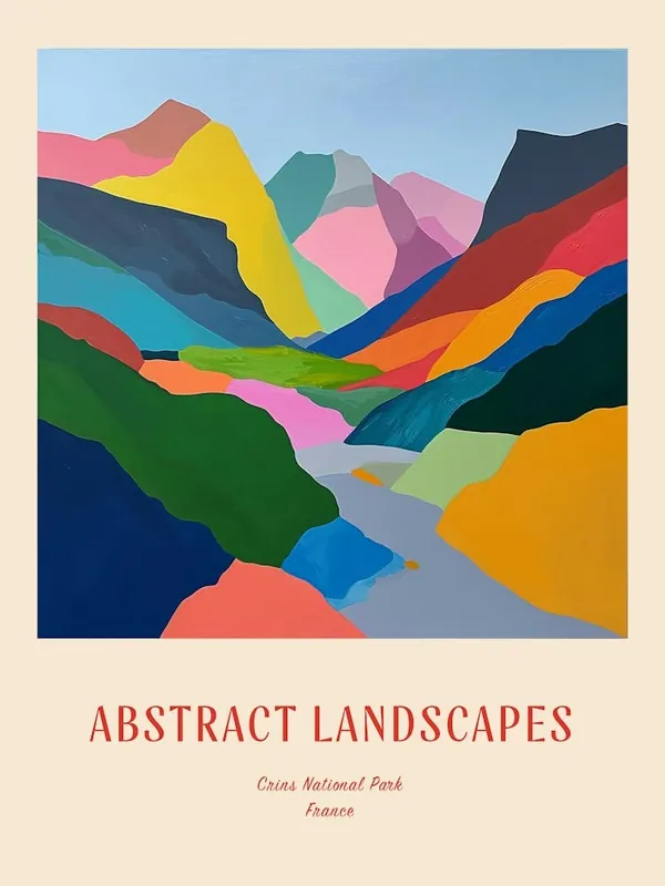 Colourful Abstract Crins National Park France 1 Poster Factory Price