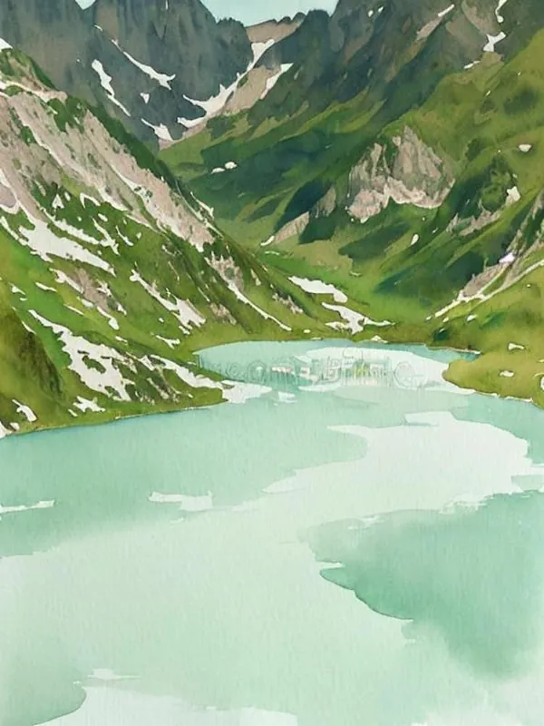 Affordable Vanoise National Park France Water Colour Poster
