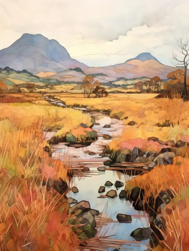 Autumn National Park Painting Killarney National Park Ireland 2 Brand New