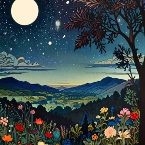 William Morris Moonlight In The Mountains 2 Professional Grade