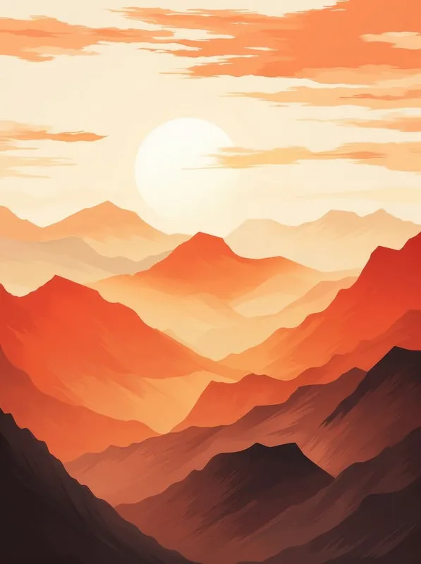 Trending Sunset Mountain Landscape