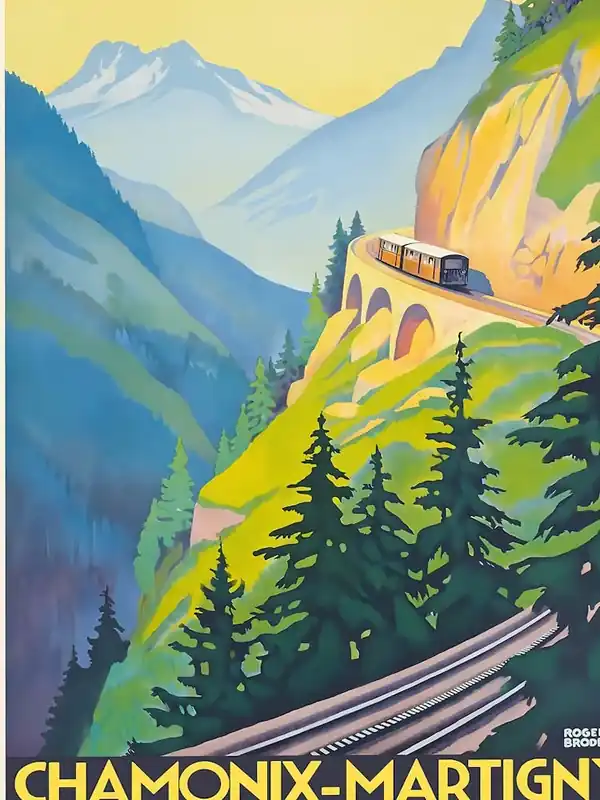 Chamonix Martigny France Vintage Travel Poster Brand New
