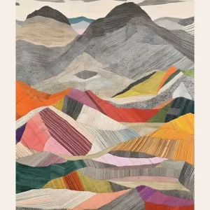 Weekend Sale Stob Ban (Grey Corries) Scotland Colourful Mountain Illustration Poster