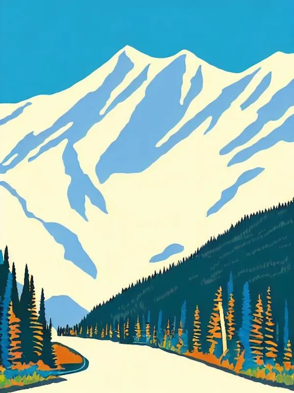 Aspen 2, Usa Midcentury Vintage Skiing Poster Direct From Factory