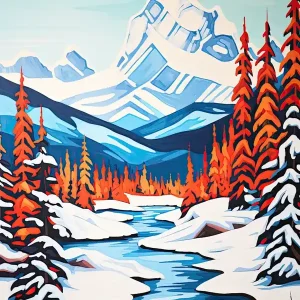 Winter Snow BanffCanada Snow Illustration 1 Top Rated