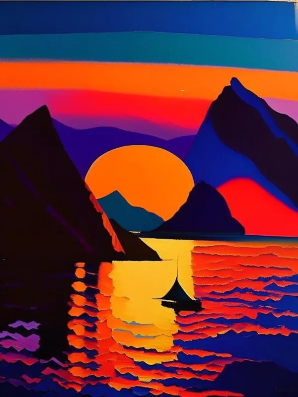 Acrylic Style Bay Sunset Brand New