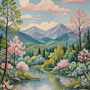 Spring By The Lake no1 Reduced Price