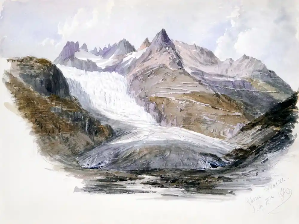 Exclusive Offer Rhône Glacier From Splendid Mountain Watercolours Sketchbook (1870), John Singer Sargent