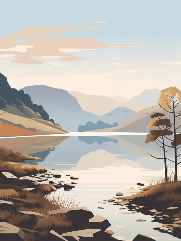 The Lake Districts Ullswater Way England 3 Hiking Trail Landscape Warranty Included