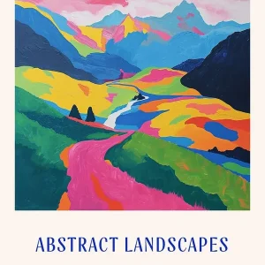 Super Sale Colourful Abstract Tatra National Park Poland 2 Poster Blue