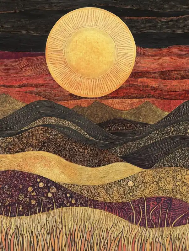 Sunset In The Desert In Demand