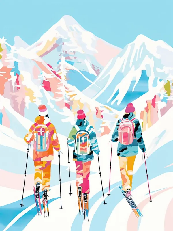 Les 3 ValleesFrance, Ski Resort Illustration 0 Place Order