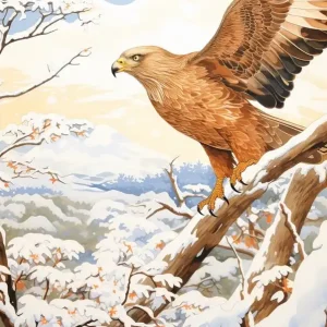 Winter Bird Painting Golden Eagle 1 Buy Today