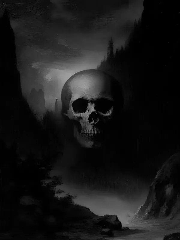 Skull In The Dark High Quality