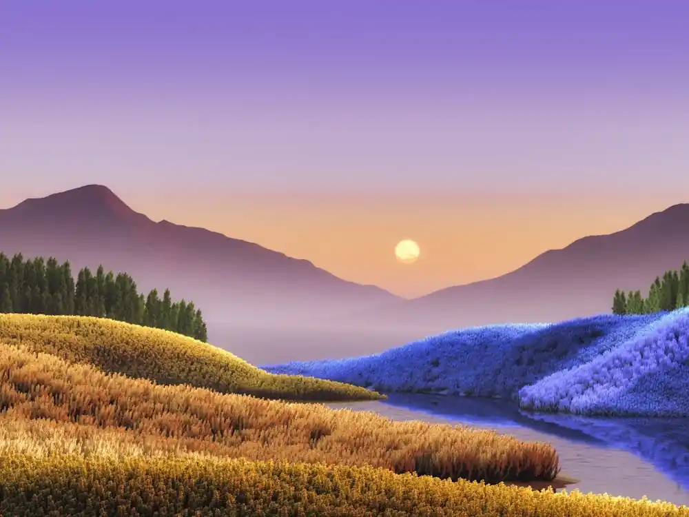 Markdown Sunset In The Mountains 4
