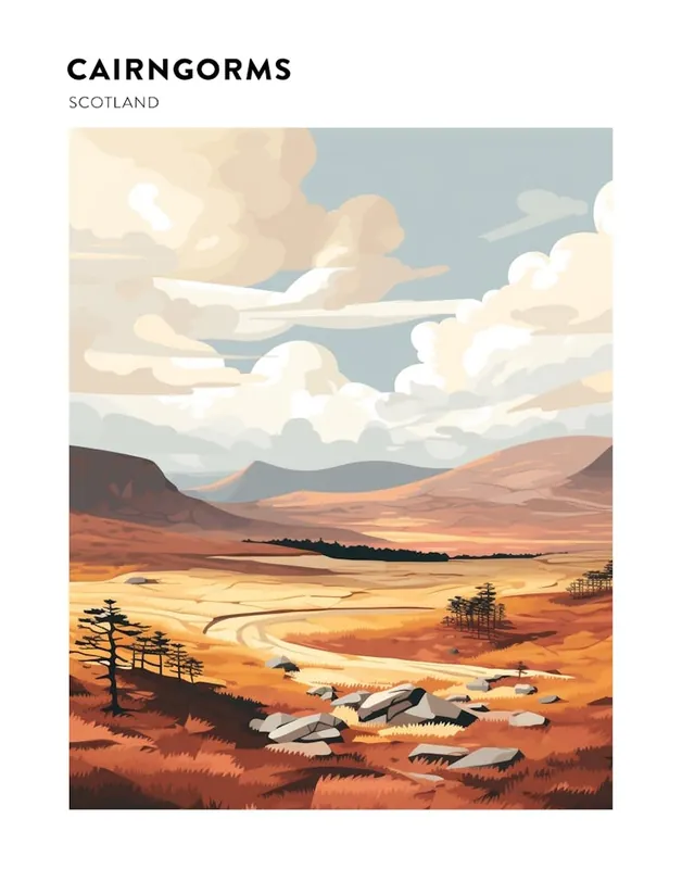 Cairngorms National Park Scotland 2 Hiking Trail Landscape Poster Buy Direct