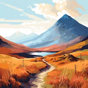 Worldwide Shipping West Highland Way Ireland 4 Hiking Trail Landscape