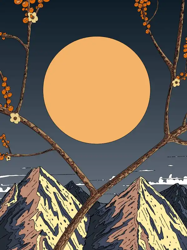 Markdown Moon In The Mountains