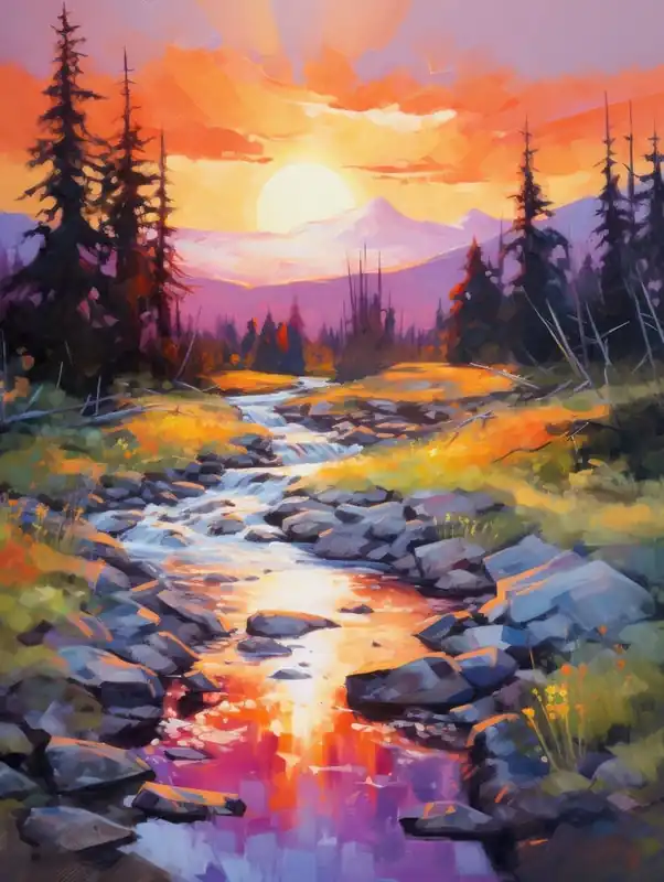 Sunset In The Mountains 19 Professional Grade