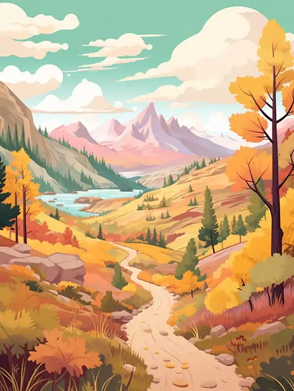 Price Drop W Trek Hike In Chile Hike Illustration