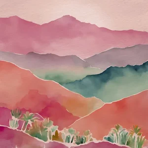 Watercolor Of The Desert New Release
