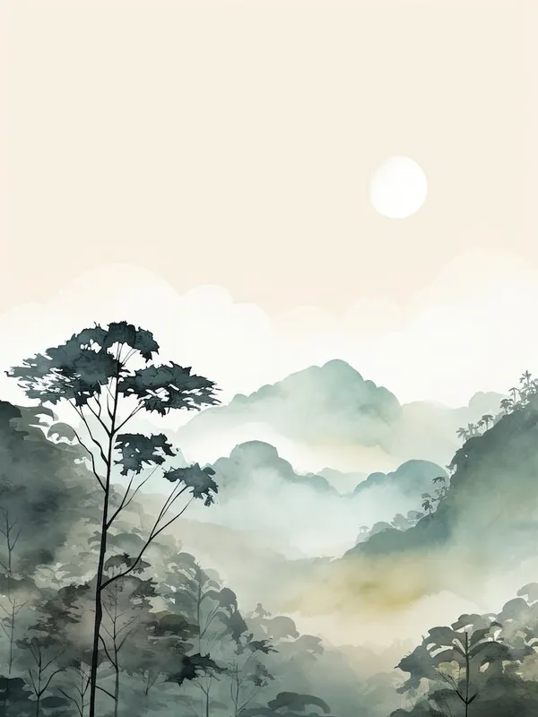 Watercolour Of Danum Valley Conservation AreaBorneo Malaysia 2 Buy Direct